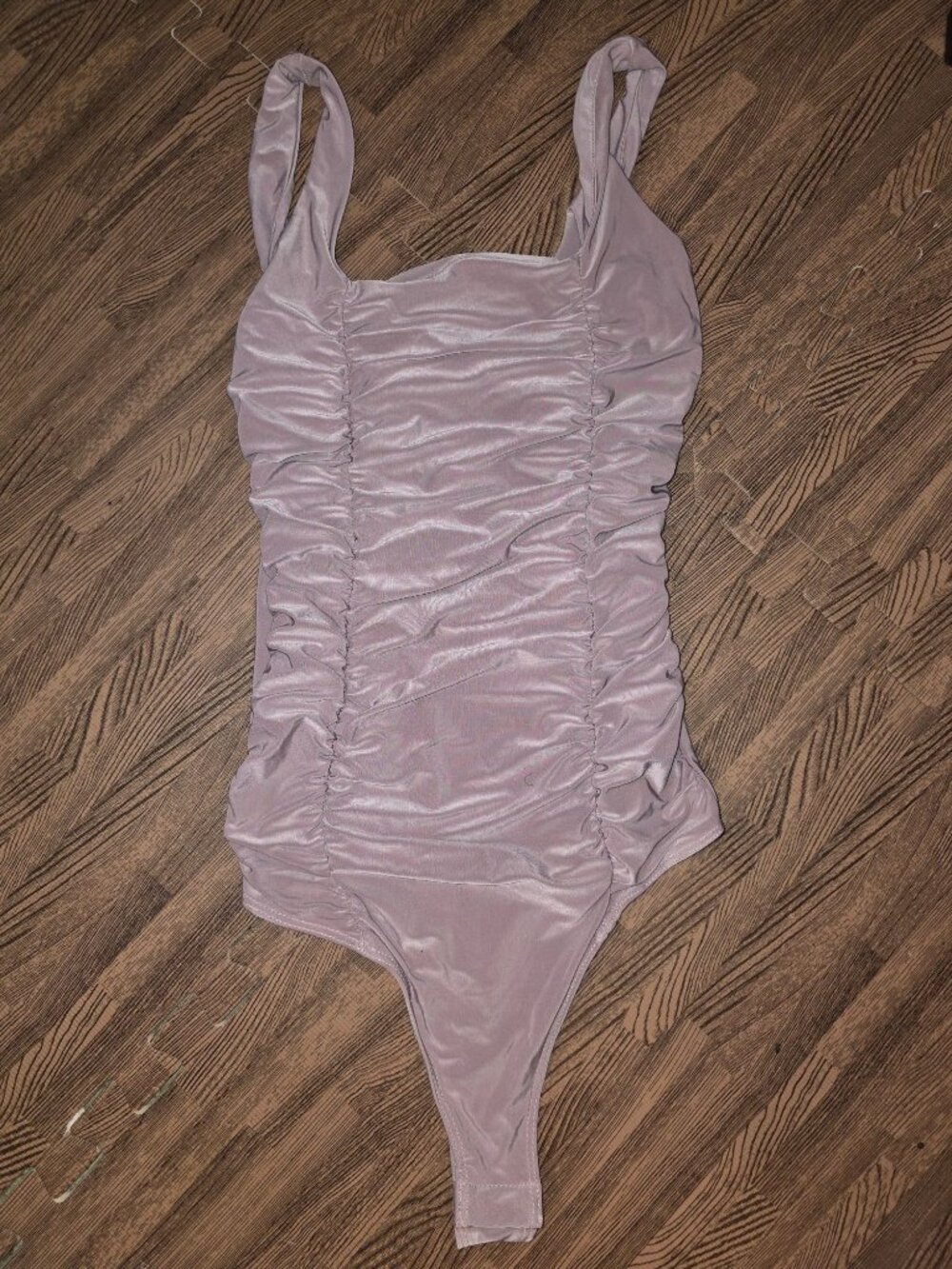 Liz & Sara XS Ruched Lavender Bodysuit 95% Polyester 5% Spandex